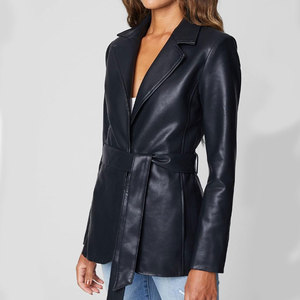 Wholesale Latest Design Breathable <b>Women</b> Leather <b>Jacket</b> Best Quality Top Selling <b>Lightweight</b> <b>Women</b> Leather <b>Jacket</b> - Product Image 3