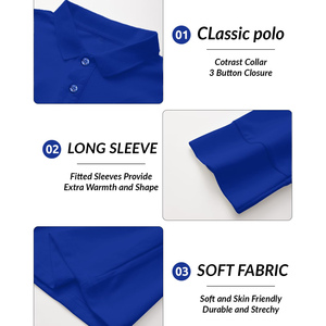 เสื้อโปโลทรงเข้ารูป สีพื้น เนื้อผ้านุ่ม ยืดหยุ่น ระบายอากาศได้ดี น้ำหนักเบา สวมใส่สบายๆ ในชีวิตประจำวัน เสื้อโปโลสำหรับผู้ชาย เหมาะสำหรับออกกำลังกาย - Product Image 3