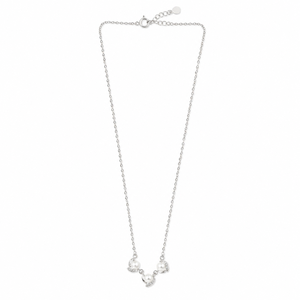 Collier en argent sterling 925 avec perle et feuille, serti de zircone cubique, finition polie, élégant, pour femme, cadeau de mariage ou de fête, bijoux - Product Image 5