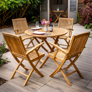 Modern Courtyard Furniture Outdoor <b>Dining</b> <b>Table</b> With Concrete Top Wood <b>Dining</b> Chairs Wooden Bench Garden <b>Table</b> and Chair Set - Product Image 5