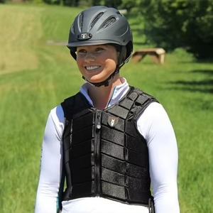 Chaleco Protector de Neopreno para Montar a Caballo para Mujer, Sin Mangas, Cierre de Cremallera, Color Sólido, Equipo Ecuestre Ligero - Product Image 2