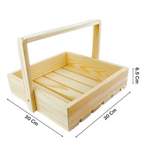 Rustic wood <b>basket</b>, farmhouse wooden <b>basket</b>, vintage wood <b>basket</b>, antique wooden <b>basket</b>, modern - Product Image 3