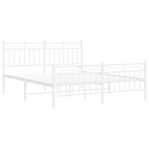 โครงเตียงเหล็กเคลือบผงสีขาวขนาดคิงไซส์ ประเภทสินค้าเตียงโลหะ - Product Image 4