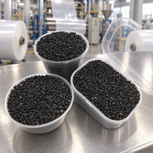 Gránulos de Masterbatch de Color Negro, Grado de Moldeo por Inyección, Polvo para Aplicaciones Generales, Pellets de Plástico - Product Image 1