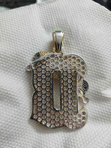 จี้ตัวอักษรแบบกำหนดเอง เงินแท้ 925 ประดับเพชรแบบ Iced Out สร้อยคอฮิปฮอป จี้หรูหราแบบ Pave ของขวัญเครื่องประดับสุดหรู - Product Image 4