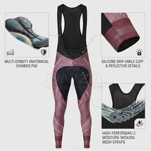 Pantalon de cyclisme en polaire de haute qualité pour hommes, pantalon long d'hiver pour le cyclisme sur route, le VTT, les sports et l'entraînement - Product Image 4