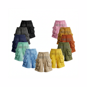 Shorts Cargo Unisexe Vintage en Toile Respirante à Séchage Rapide, Multi-Poches, Taille à Cordon, Longueur Genou, Style Décontracté Streetwear – Vente en Gros - Product Image 1
