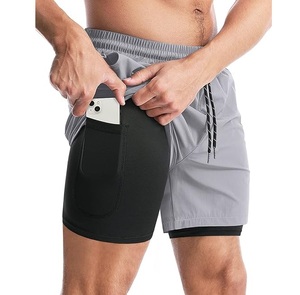 Shorts décontractés pour hommes, shorts de course, shorts de gym en polyester, vêtements de sport pour le basketball, shorts de plage, shorts de jogging - Product Image 1