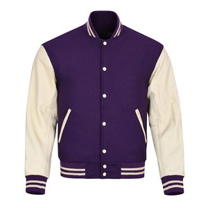Wholesale Custom High Quality <b>Winter</b> Varsity <b>Jacket</b> Men with <b>Leather</b> Arms Plus Size Puffer Lettermen <b>Leather</b> Varsity <b>Jacket</b> - Product Image 1