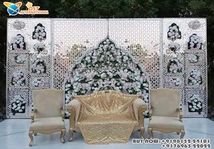 Stylish Design <b>Wedding</b> Stage Mirror <b>Frame</b> Western <b>Wedding</b> Reception Stage Backdrop <b>Frame</b> Eminent <b>Wedding</b> Stage Backdrop <b>Frame</b> - Product Image 3