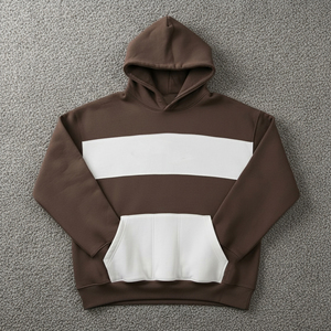 Sweat-shirts à capuche pour hommes en coton 100% lourd, personnalisés avec logo imprimé en relief, broderie, molleton surdimensionné, streetwear d'hiver - Product Image 5