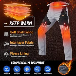 Pantalon de ski et snowboard personnalisé, chauffant, écologique, imperméable, isolé, chaud, coupe ample, coupe-vent, pour homme et femme - Product Image 3