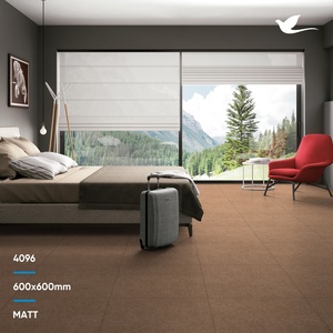 Carreaux de porcelaine numériques émaillés de haute qualité, couleur sable brun, pour intérieur, absorption d'eau <0,5%, 600x600 et 600x1200 mm - Product Image 2