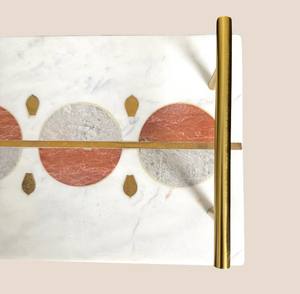 Plateau de service rectangulaire contemporain en bois émaillé coloré, résistant au lave-vaisselle, pour la cuisine et la maison - Product Image 4