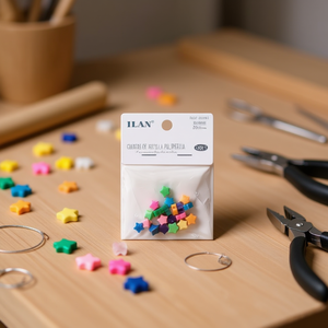 Perline in Argilla Polimerica Ilan a Forma di Stella 5x9mm per Creazione di Gioielli Artigianali - Product Image 2