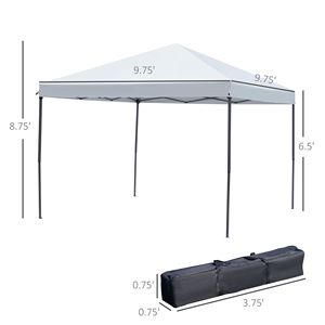 10 'X 10' bianco crema Pop-Up tenda Ez schermo casa Gazebo istantaneo per giardino esterno Patio altezza regolabile borsa per il trasporto - Product Image 5