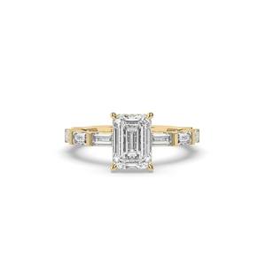 Elegante Anillo de Diamante Creado en Laboratorio de 3.28 Quilates, Oro Amarillo de 10KT/14KT, Estilo Único y Ligero, Anillo de Promesa para Regalo de Aniversario - Product Image 1