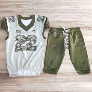 2025 dernier article le plus demandé sérigraphie matériel sergé Sublimation personnalisé 2 pièces Football américain uniforme ensemble - Product Image 1