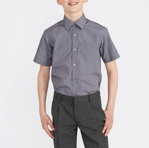 Chemise d'uniforme scolaire pour garçons, design personnalisé, manches courtes, tissu polyviscose - Product Image 3