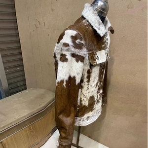 Original Cowhide Cowboy Men's <b>Suede</b> Leather <b>Jacket</b> Premium Quality Waterproof Breathable Customizable Autumn Winter - Product Image 5