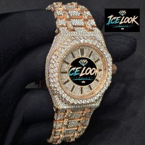 นาฬิกาข้อมือผู้ชาย ICELOOK รุ่นหรูหรา ขนาด 41 มม. กระจกแซฟไฟร์ ระบบควอตซ์ ประดับเพชรโมอิสซาไนต์ สายสแตนเลสสตีล กันน้ำ - Product Image 3