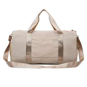 Sac de sport unisexe en nylon 30-40L, couleur unie, fermeture éclair, poignée souple et durable, style décontracté - Product Image 3