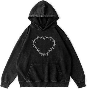 Nouveautés tendance : sweats à capuche personnalisés effet délavé pour hommes, streetwear de haute qualité, sweats à capuche effet délavé pour hommes en gros - Product Image 6