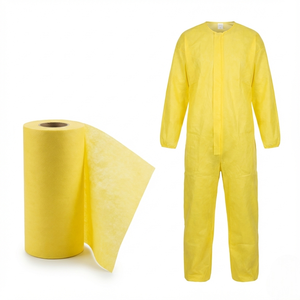 Tissu barrière conducteur jaune 30gsm PE + 50gsm PP pour vêtements de sécurité - Product Image 1