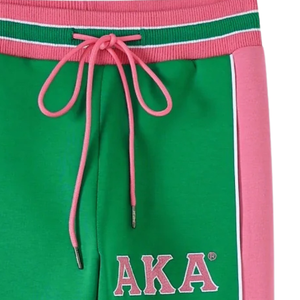 กางเกงวอร์ม AKA Air Tech Fleece สำหรับผู้หญิง สีชมพูเขียว กางเกงจ็อกเกอร์สำหรับออกกำลังกาย ผ้าฟลีซนุ่มสบาย ชุดกีฬาลำลอง สีชมพูเขียว - Product Image 6
