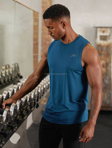 Wholesale Custom <b>Logo</b> Comfortable Solid Color Men Casual 100% Cotton Breathable Tank Tops - Product Image 4