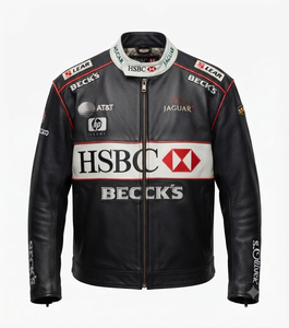 Blouson de course en cuir de vachette véritable pour homme/Chaquetta – Équipement moto premium pour la course avec bosse, sur mesure, certifié CE - Product Image 1