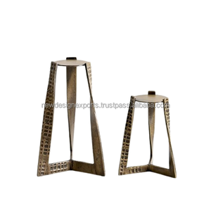 Pieds de support trépieds de luxe de style moderne du milieu du siècle – Décoration en métal texturé fini à la main - Product Image 5