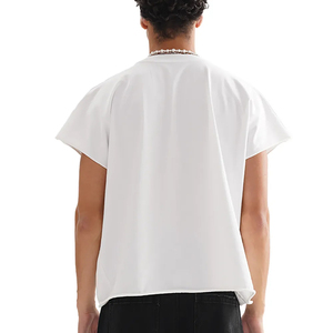 Men's Oversized Vintage Acid Wash Boxy Fit Heavyweight 100% Cotton <b>T</b>-shirt Casual Short Sleeve Neck Youth Tees Front - Product Image 2