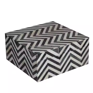 Boîte à bijoux en os incrusté, artisanale, décorative, coffret de rangement, best-seller, cadeau de luxe, artisanat moderne, prix de gros - Product Image 3