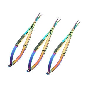Ciseaux à cils professionnels en acier inoxydable, collection élégance suprême, édition ultra brillante, préhension de précision - Product Image 4