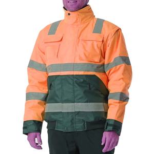 Chaqueta de Seguridad Acolchada de Poliéster Kosmo Exports, ANSI Clase 3, Impermeable, Reflectante, de Alta Visibilidad, para Trabajo de Construcción - Product Image 1