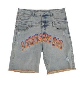 Shorts de mezclilla para hombre al por mayor, los mejores materiales, con logotipo bordado personalizado, precios económicos, del mejor fabricante, en tres colores. - Product Image 5