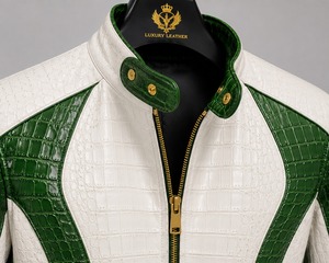Vestes en cuir de qualité supérieure pour hommes, différentes couleurs disponibles, tailles personnalisées, meilleures ventes, vestes en cuir de crocodile pour hommes - Product Image 5