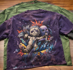 Camisetas Personalizadas de Alta Calidad con Estampado Frontal, Cuello Redondo, Estilo Urbano, Vintage, Lavadas, 100% Algodón Ecológico para Hombre - Product Image 3