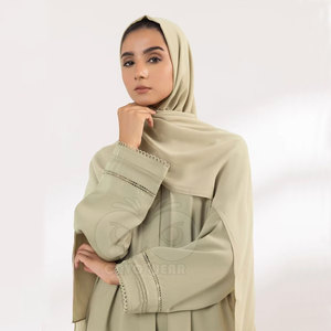Women Abaya With Stone Work Long Sleeve Muslim Maxi Dress Dubai Style Modest <b>Islamic</b> <b>Clothing</b> Elegant Party Wear Wholesale - Product Image 5