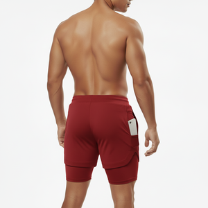 Shorts de sport pour hommes à séchage rapide, double couche, 2 en 1, personnalisables, pour l'entraînement, la course à pied et la compression – Meilleures ventes - Product Image 2