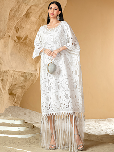 Abaya en dentelle pour femmes, robe musulmane, abaya de Dubaï, vente en gros d'abayas, abaya de luxe, abaya modeste, robe abaya Dubaï, logo personnalisé OEM ODM - Product Image 5