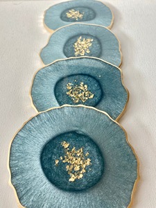 Handmade Design Decoration Resin <b>Coaster</b> <b>Set</b> Home Decoration Wholesale Drink <b>Coasters</b> Custom Colors - Product Image 2