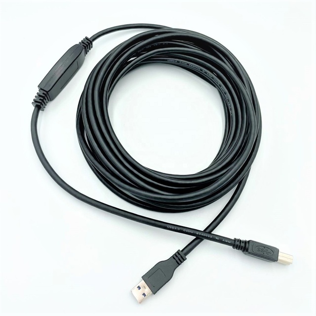Stock 7.5M USB 3.0 Male Male PVC Braided Shield Tinned Copper Conductor 28/24 AWG Cable Fast Data Power Transmission 5A Fast