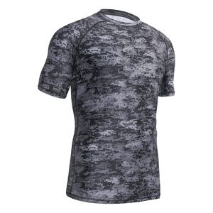 High Performance Mens Rash Guard Half Sleeve Breathable Compression <b>Athletic</b> Shirt Manufacturer Supply - Product Image 1