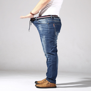 Jeans de Mezclilla para Hombre, Corte Recto, Ajustados, Desgastados, Cintura Media, Algodón Transpirable, Lavados, Casuales, para Otoño, Invierno y Primavera - Product Image 4