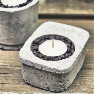 Portavelas de Concreto Hecho a Mano de Primera Calidad TCE para Decoración del Hogar, Centro de Mesa, Regalo para Hoteles y Restaurantes, Decoración de Interiores - Product Image 1