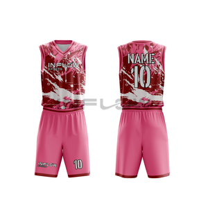 Ensemble de maillots de basket-ball réversibles, uniforme en maille performante avec impression personnalisée du nom et du numéro pour hommes/garçons - Product Image 4