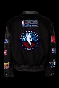 Veste universitaire All-Star 2026 en laine et cuir Noir sur noir - Product Image 2