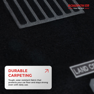 ROADPOWER (RP-MAT-202LC) Premium Carpet Floor Mats For Toyota Land Cruiser With Reinforced <b>Driver</b> Heel Pad, And Easy to Maintain - Product Image 3